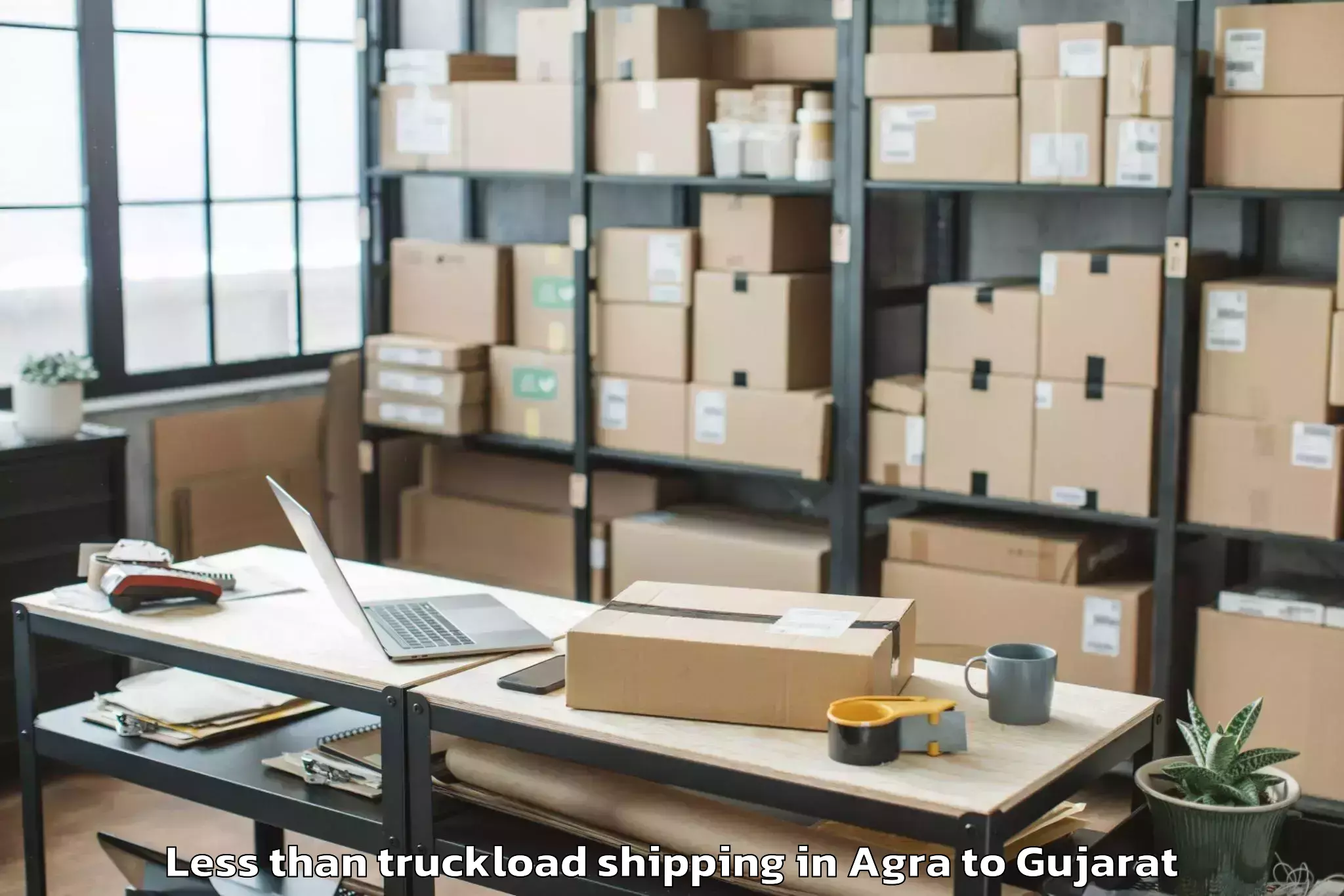 Trusted Agra to Savarkundla Less Than Truckload Shipping